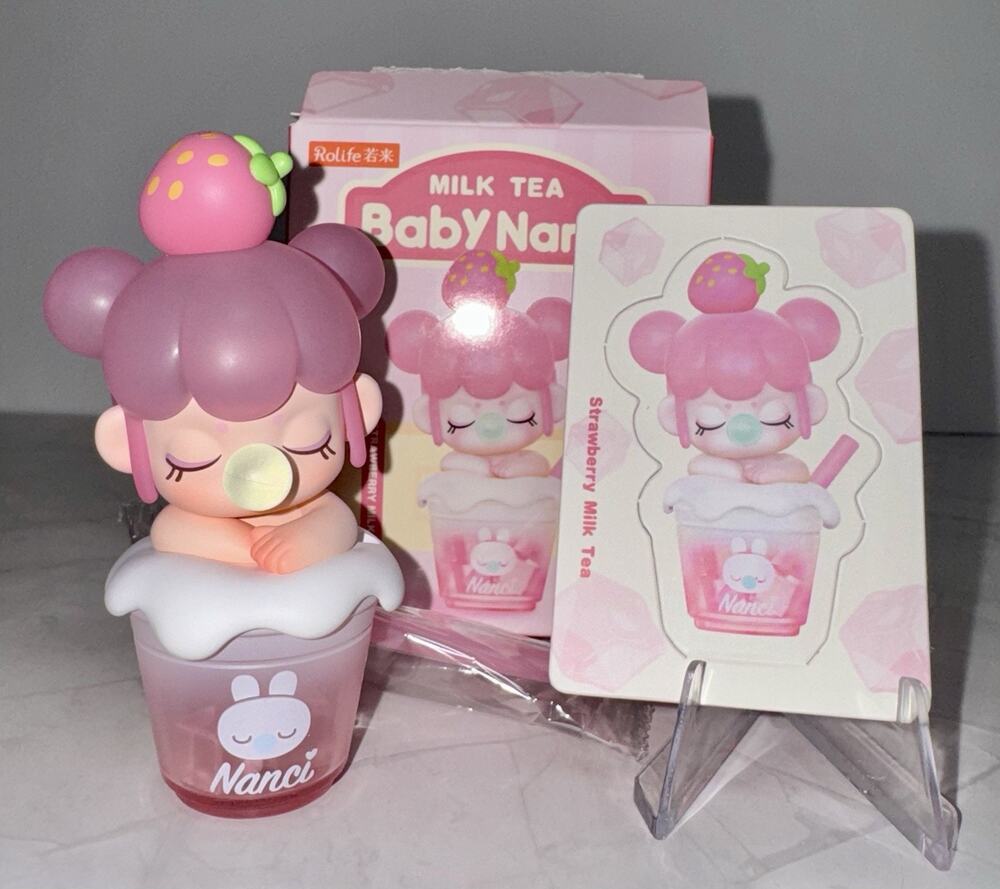 Rolife Baby Nanci Blind Box Figure Conformed Milk Tea Series Strawberry Milk Tea